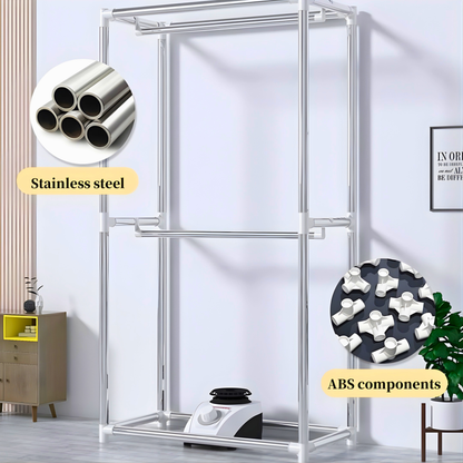 SUNCHHAYA Electric Clothes Dryer Rack – Auto-Off, Stainless Steel Frame, Waterproof Cover
