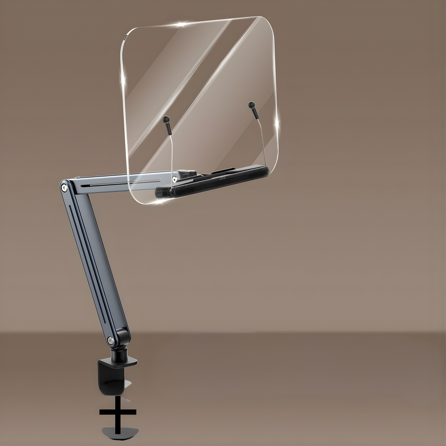 SUNCHHAYA Transparent Acrylic 360° Rotating Reading Stand Adjustable Height Book Holder