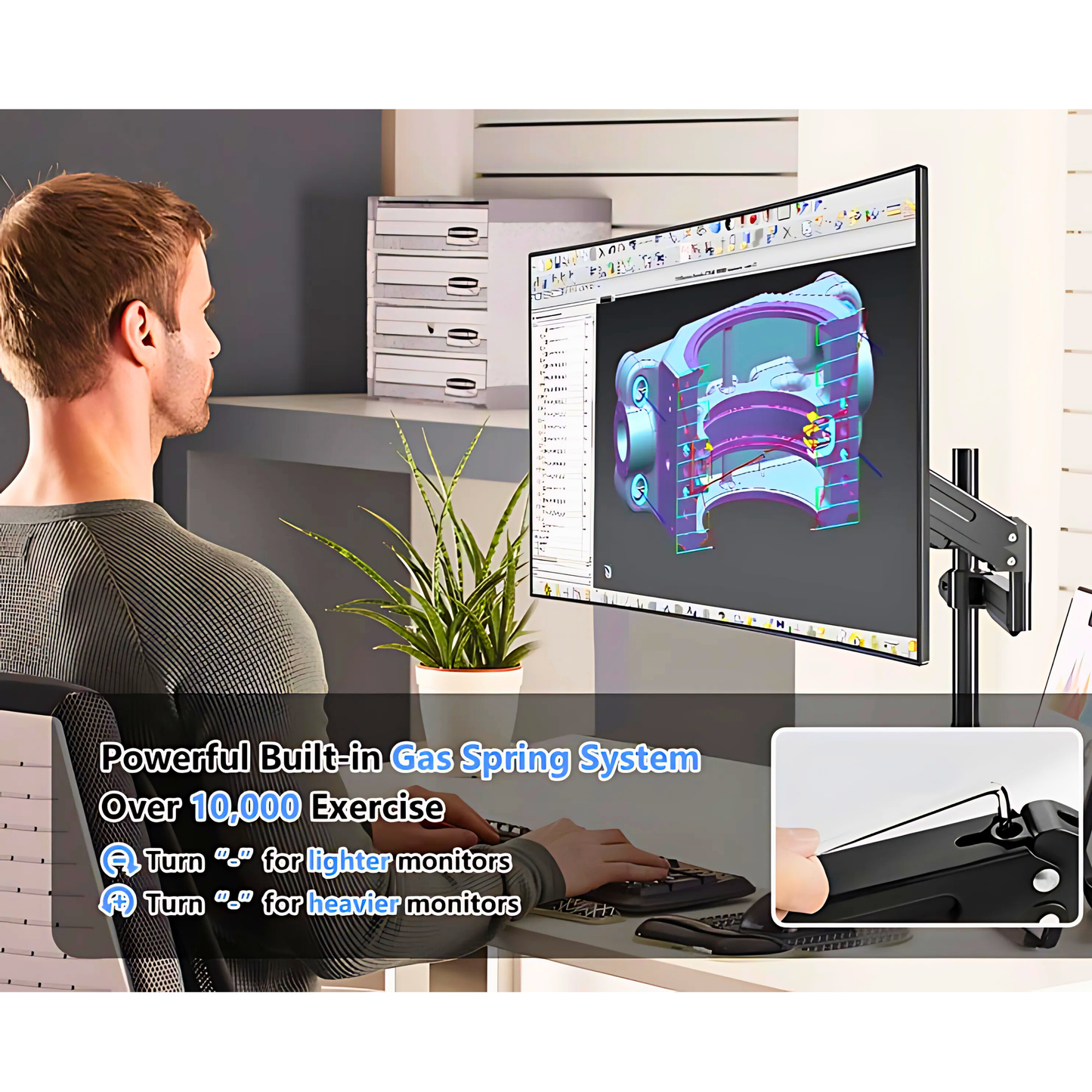 SUNCHHAYA Single Extended Arm for Desk