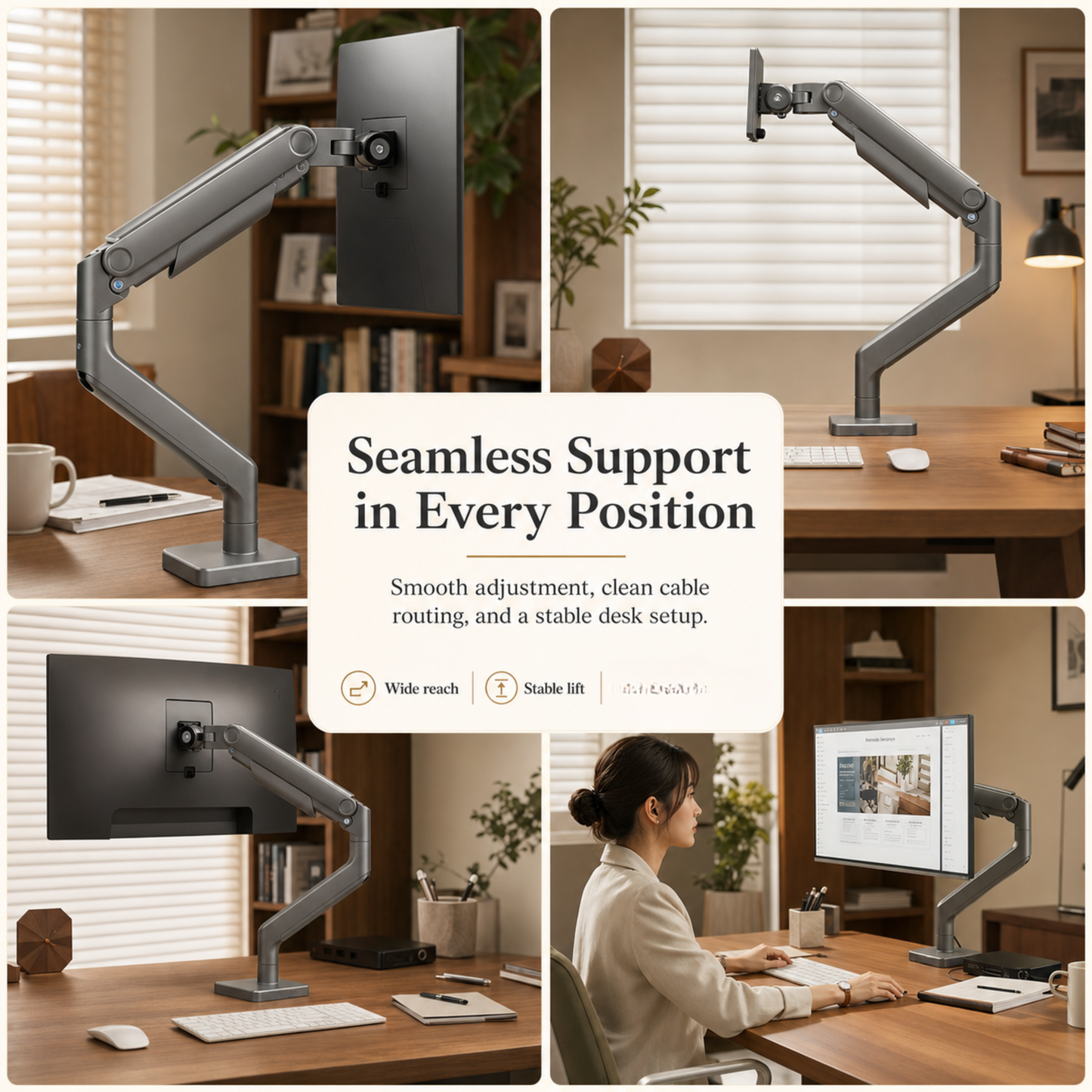 SUNCHHAYA Heavy Duty Monitor Arm for Desk