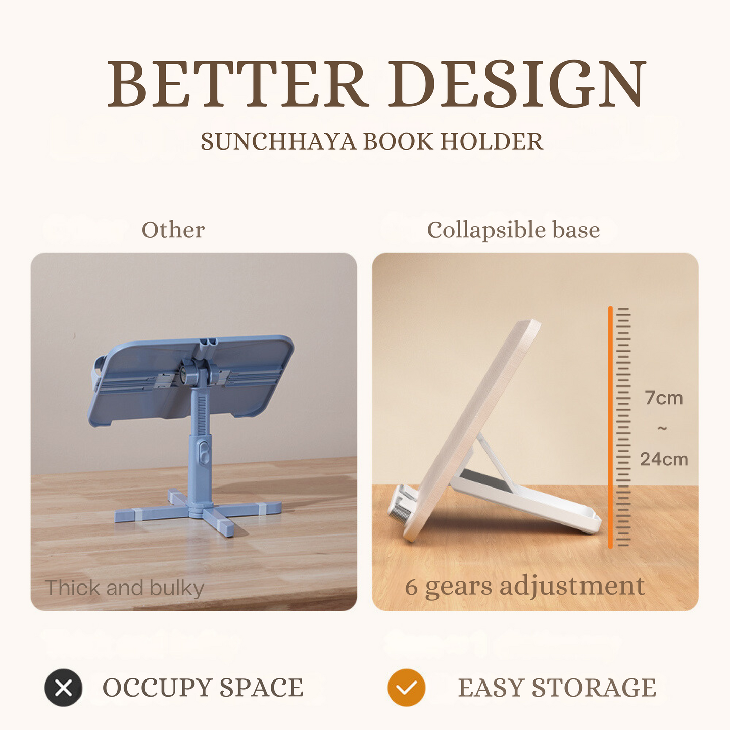 SUNCHHAYA New Book Reading Stand With Adjustable Angle (YD-12)