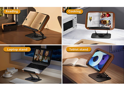 SUNCHHAYA New Book Reading Stand With Adjustable Height-Angle (R51_Brown)