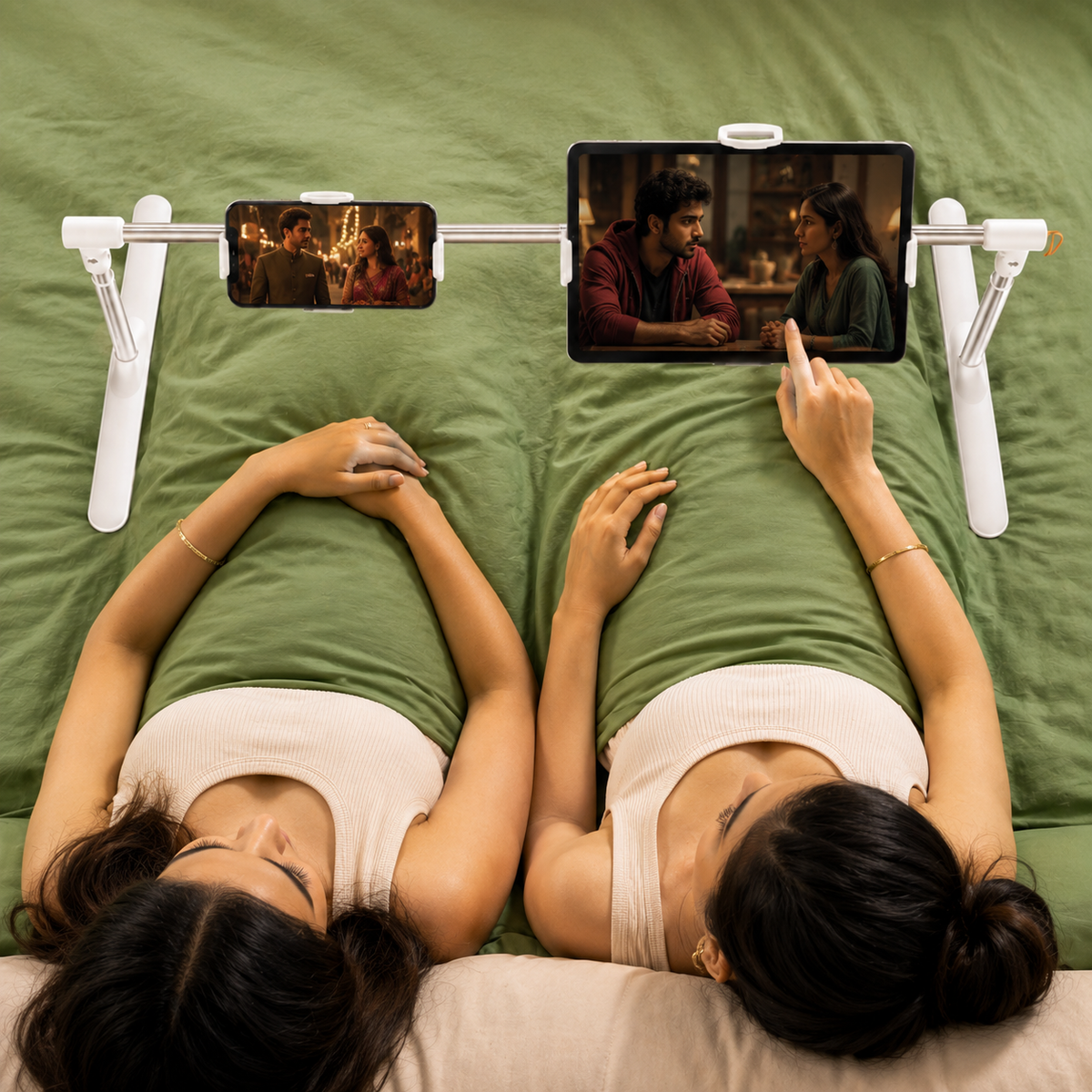 SUNCHHAYA Adjustable Tablet Holder Stand with Long Bed Mount (Tablet-Phone Stand)