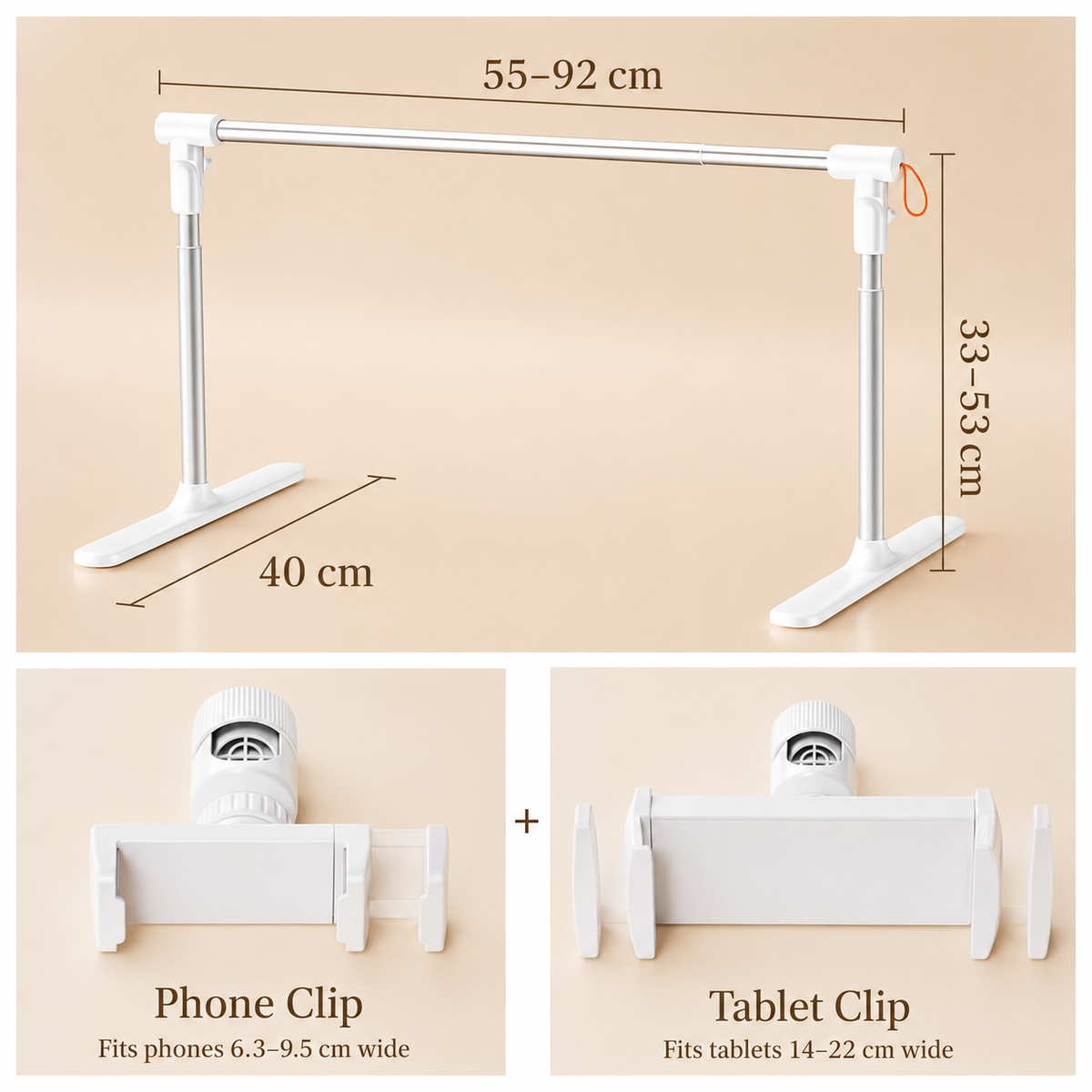 SUNCHHAYA Adjustable Tablet Holder Stand with Long Bed Mount (Tablet-Phone Stand)