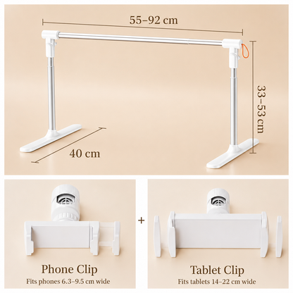SUNCHHAYA Adjustable Tablet Holder Stand with Long Bed Mount (Tablet-Phone Stand)