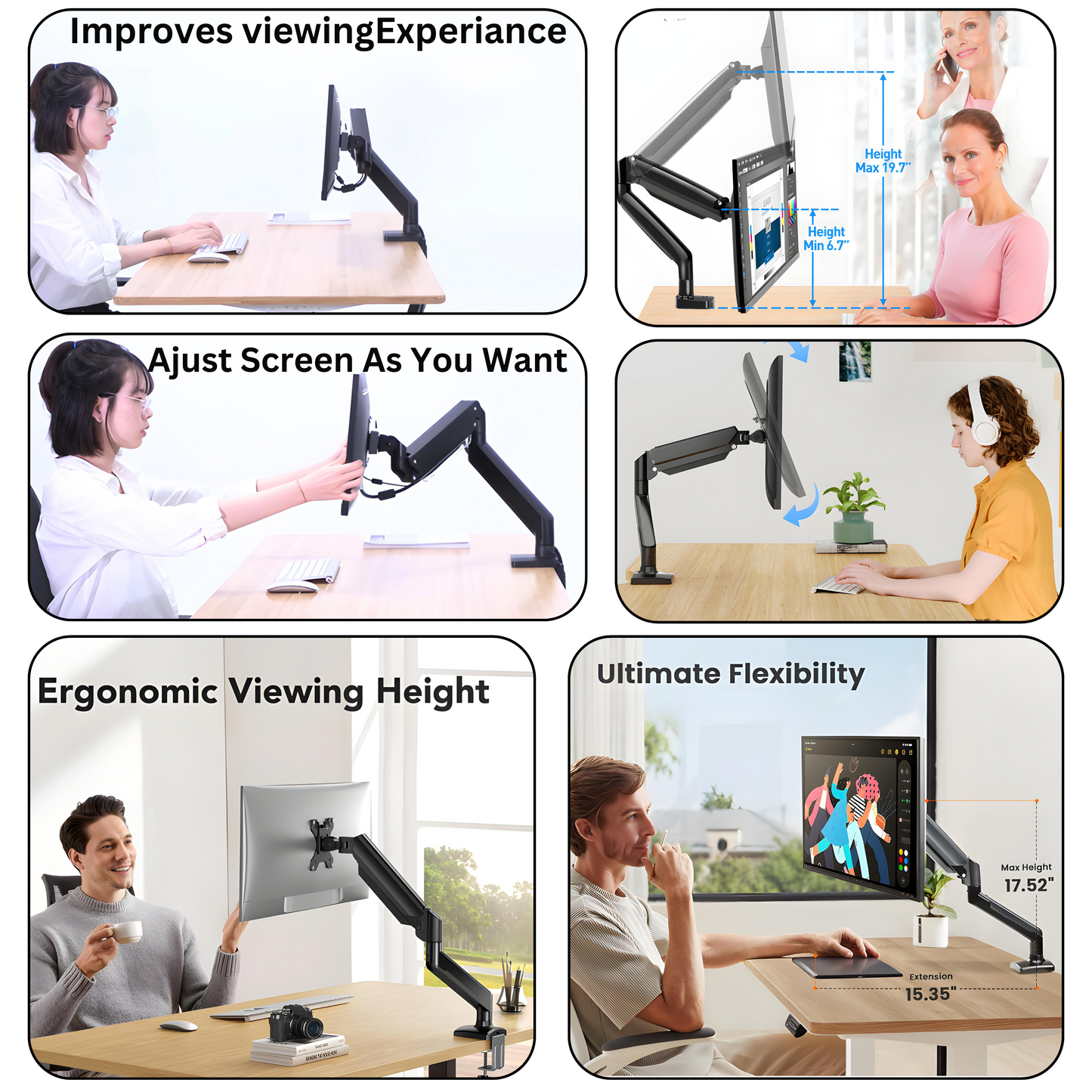 SUNCHHAYA Single Monitor Arm for Desk