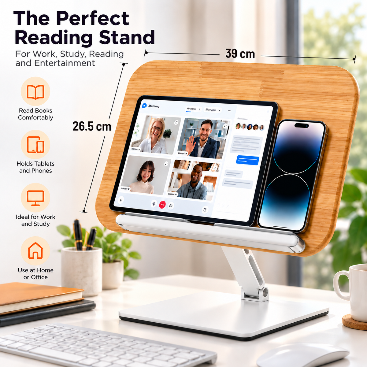 SUNCHHAYA SH-09 Multi-Functioal Book Reading Stand Adjustable Height-Angle