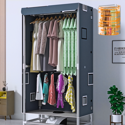 SUNCHHAYA Electric Clothes Dryer Rack – Auto-Off, Stainless Steel Frame, Waterproof Cover