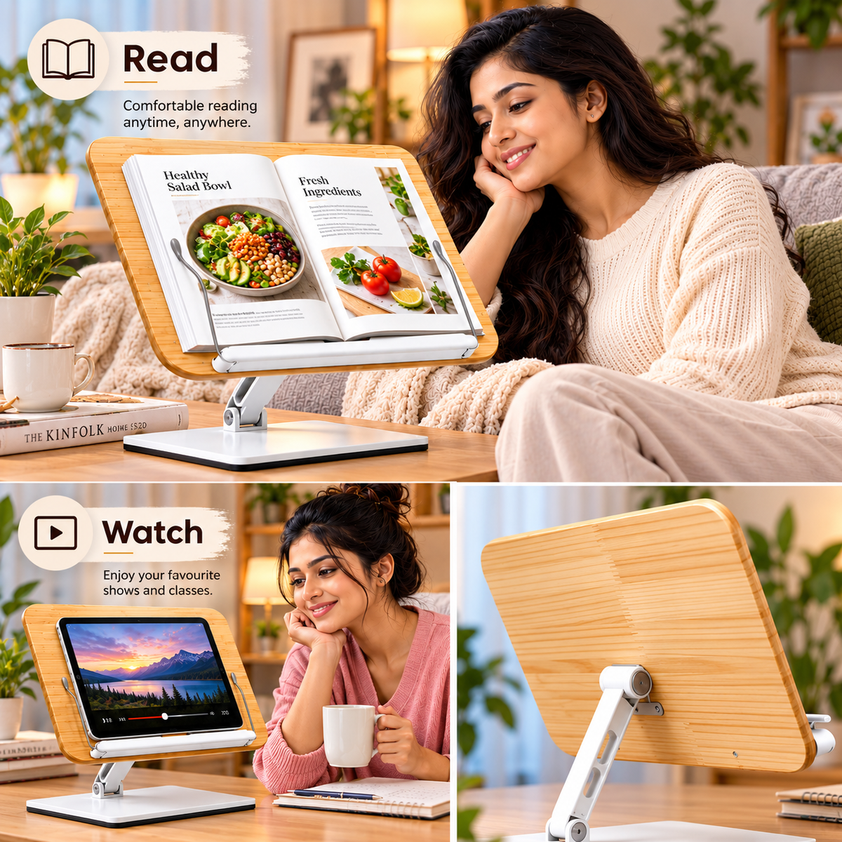 SUNCHHAYA SH-09 Multi-Functioal Book Reading Stand Adjustable Height-Angle