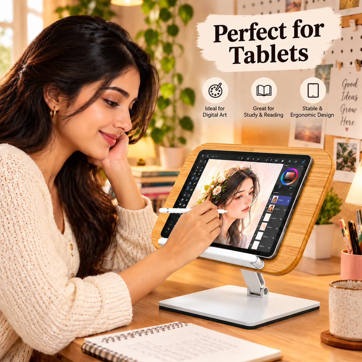 SUNCHHAYA SH-09 Multi-Functioal Book Reading Stand Adjustable Height-Angle