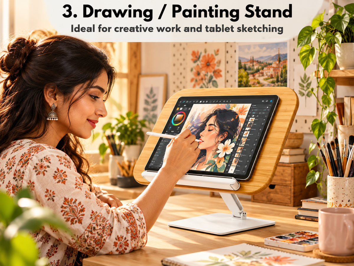 SUNCHHAYA SH-09 Multi-Functioal Book Reading Stand Adjustable Height-Angle