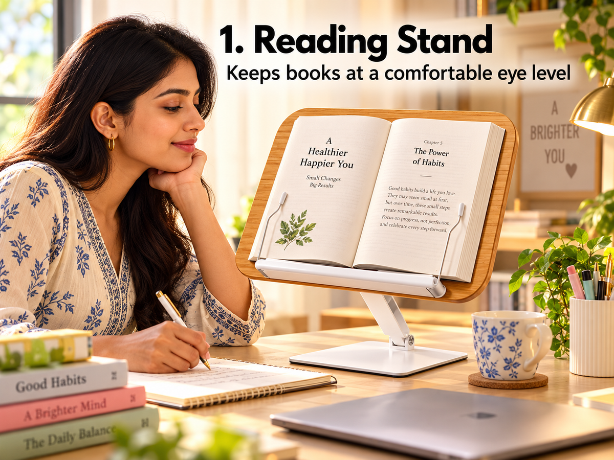 SUNCHHAYA SH-09 Multi-Functioal Book Reading Stand Adjustable Height-Angle