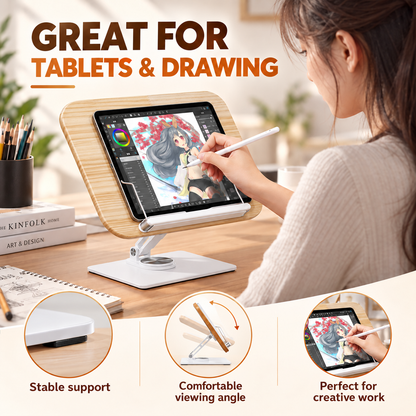SUNCHHAYA (SH-10) Premium 360° Rotatable Adjustable Book & Laptop Stand
