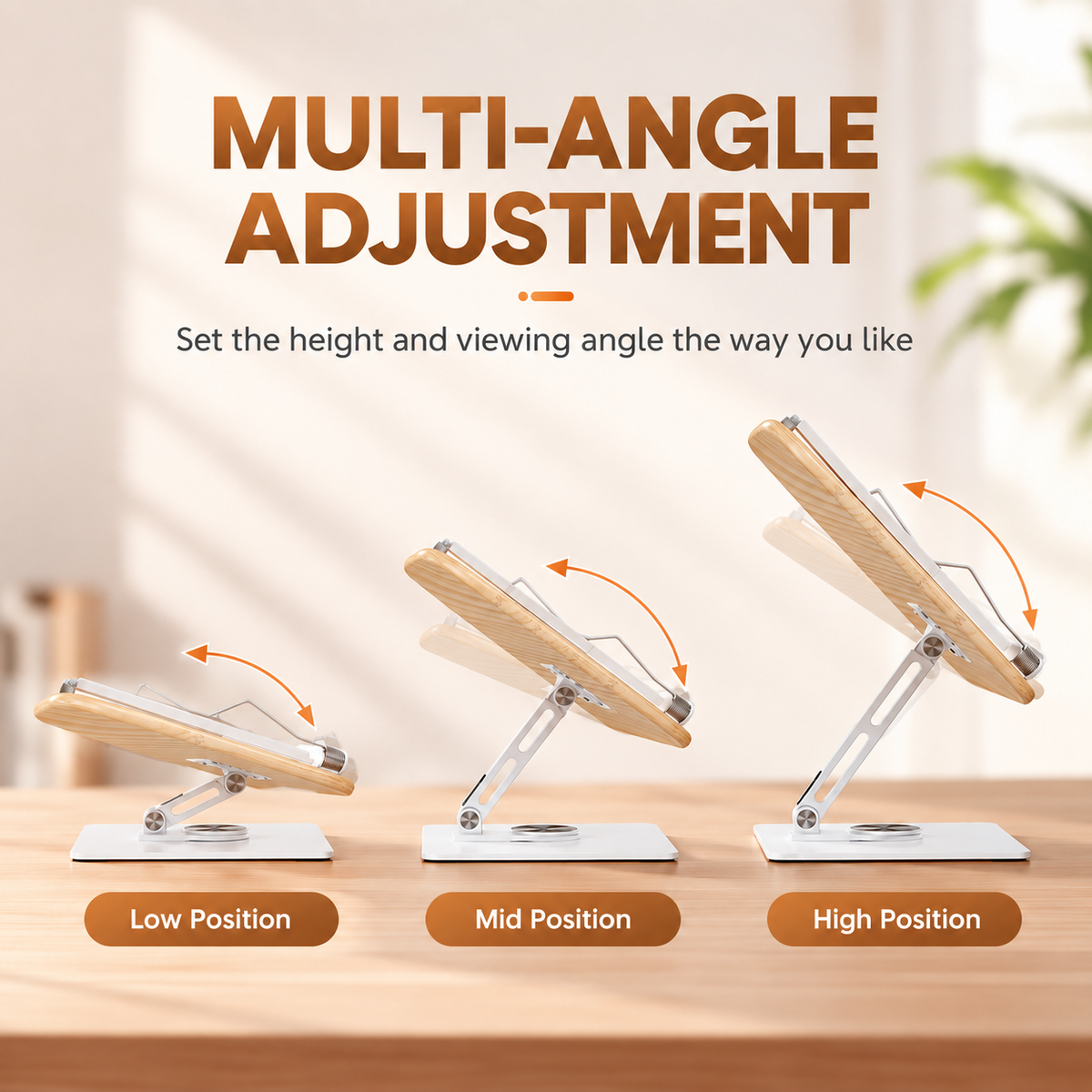 SUNCHHAYA (SH-10) Premium 360° Rotatable Adjustable Book & Laptop Stand