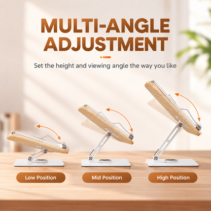SUNCHHAYA (SH-10) Premium 360° Rotatable Adjustable Book & Laptop Stand