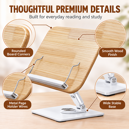 SUNCHHAYA (SH-10) Premium 360° Rotatable Adjustable Book & Laptop Stand