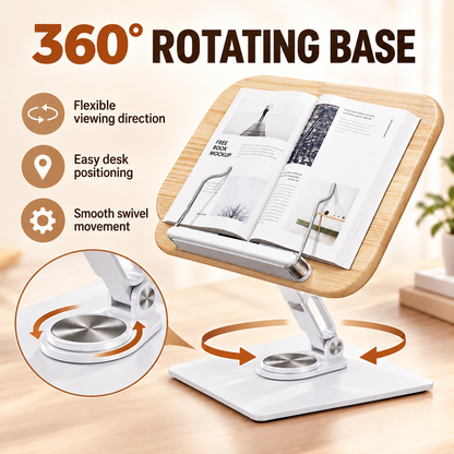 SUNCHHAYA (SH-10) Premium 360° Rotatable Adjustable Book & Laptop Stand