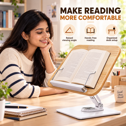 SUNCHHAYA (SH-10) Premium 360° Rotatable Adjustable Book & Laptop Stand