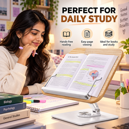 SUNCHHAYA (SH-10) Premium 360° Rotatable Adjustable Book & Laptop Stand
