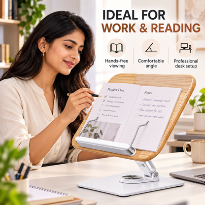 SUNCHHAYA (SH-10) Premium 360° Rotatable Adjustable Book & Laptop Stand