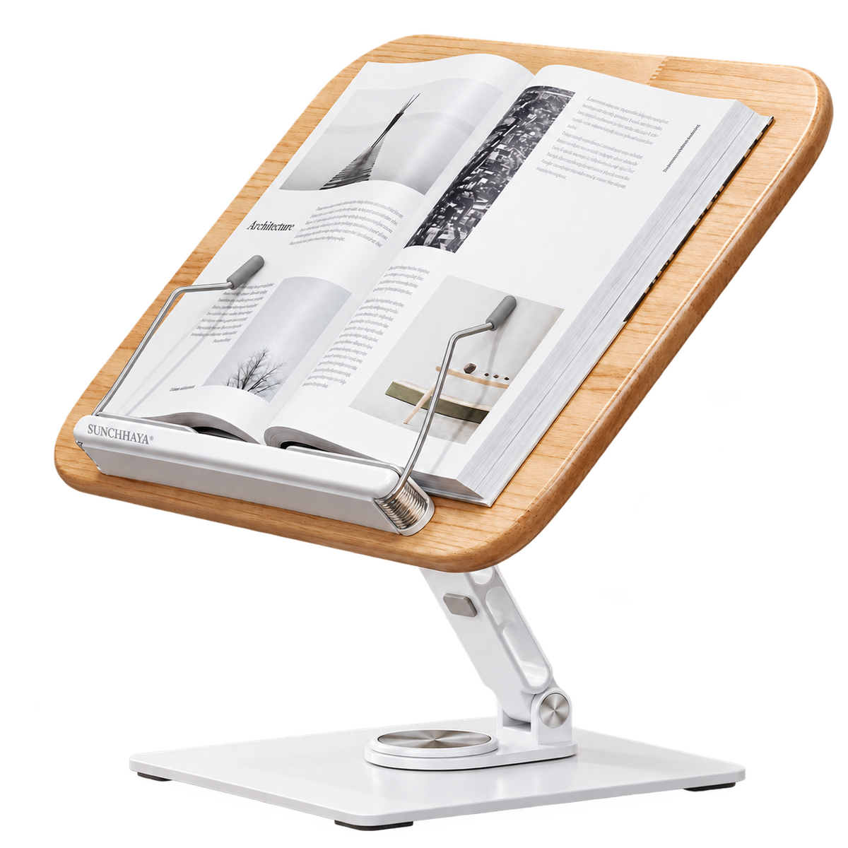 SUNCHHAYA (SH-10) Premium 360° Rotatable Adjustable Book & Laptop Stand