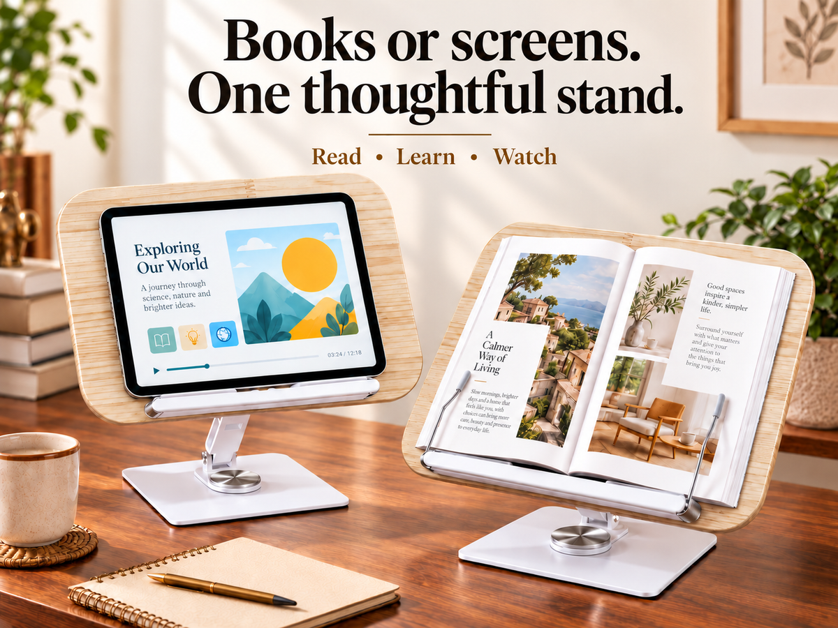 SUNCHHAYA (SH-10) Premium 360° Rotatable Adjustable Book & Laptop Stand