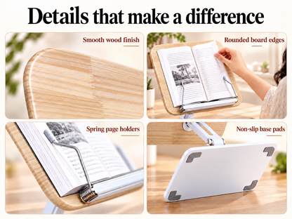 SUNCHHAYA (SH-10) Premium 360° Rotatable Adjustable Book & Laptop Stand