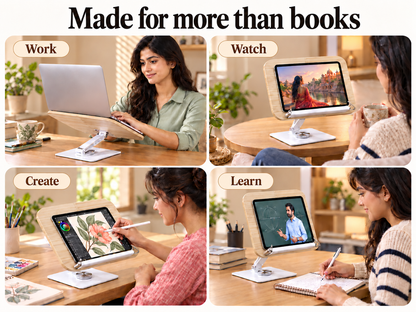 SUNCHHAYA (SH-10) Premium 360° Rotatable Adjustable Book & Laptop Stand