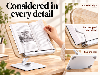 SUNCHHAYA (SH-10) Premium 360° Rotatable Adjustable Book & Laptop Stand
