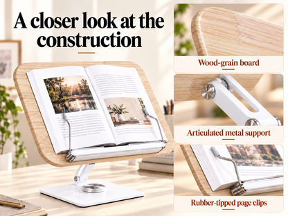 SUNCHHAYA (SH-10) Premium 360° Rotatable Adjustable Book & Laptop Stand