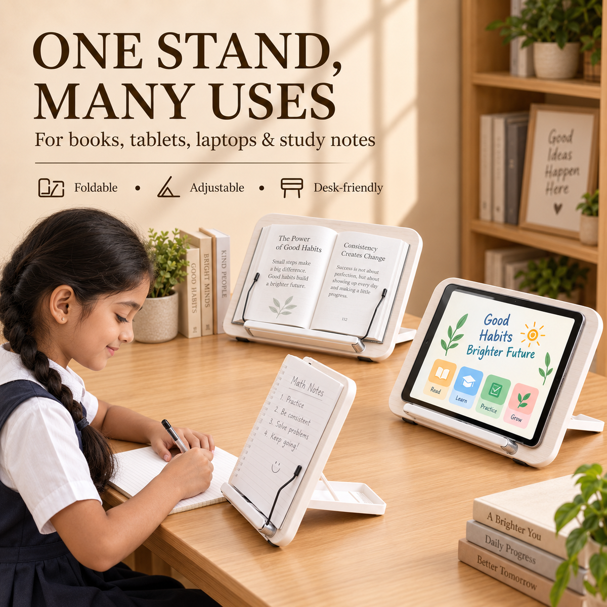 SUNCHHAYA New Book Reading Stand With Adjustable Angle (YD-12)