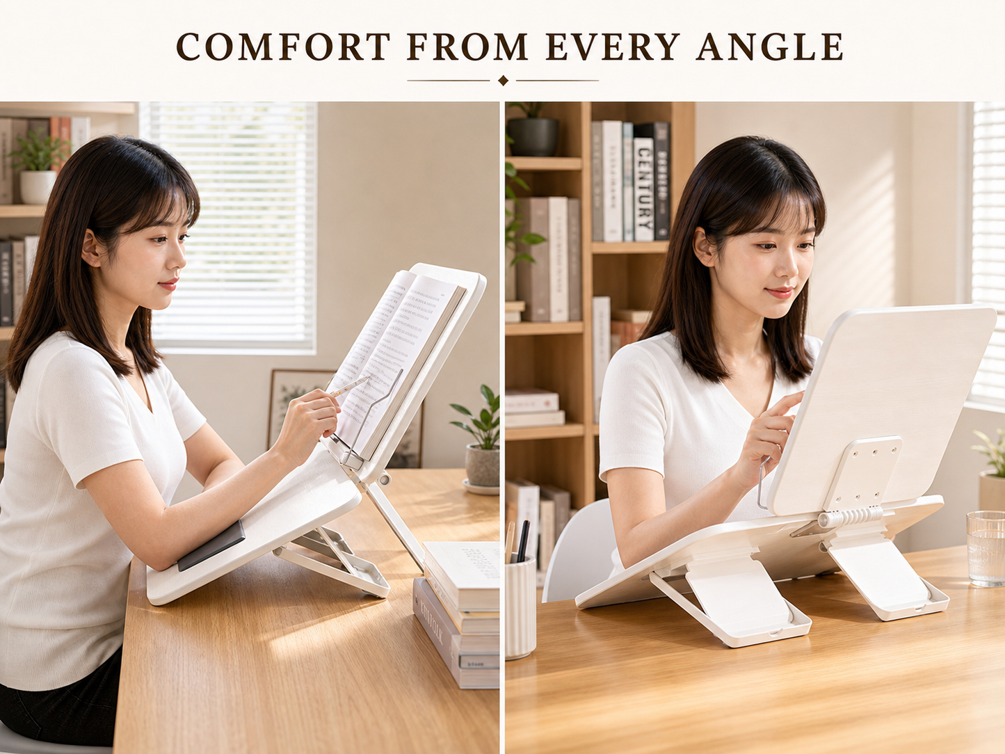 SUNCHHAYA YD-13S_PRO New Dual Reading And Writing Stand With Adjustable Height-Angle