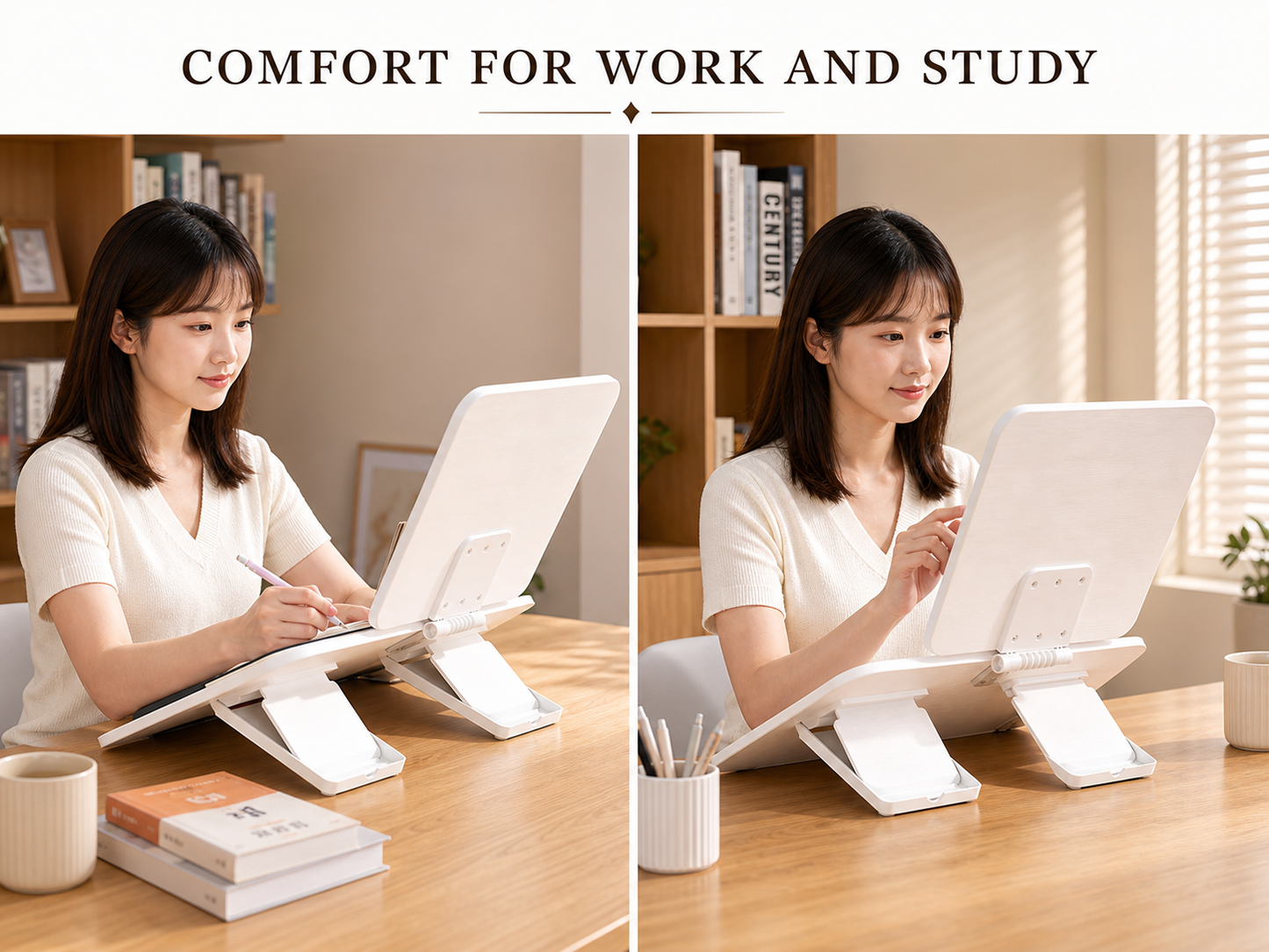 SUNCHHAYA YD-13S_PRO New Dual Reading And Writing Stand With Adjustable Height-Angle
