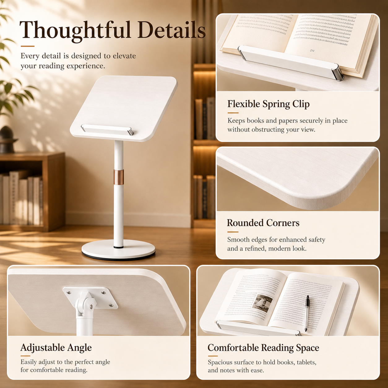 SUNCHHAYA [ YD-17 (68 CM) ] Book Stand for Reading, Music, Writing, Painting Stand Adjustable Height-Angle with Extra Height