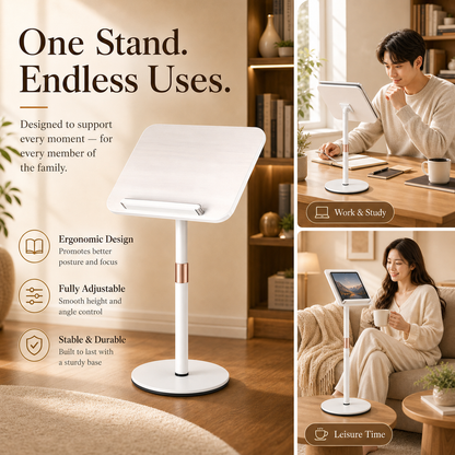 SUNCHHAYA [ YD-17 (68 CM) ] Book Stand for Reading, Music, Writing, Painting Stand Adjustable Height-Angle with Extra Height