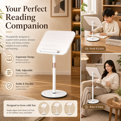 SUNCHHAYA [ YD-17 (68 CM) ] Book Stand for Reading, Music, Writing, Painting Stand Adjustable Height-Angle with Extra Height