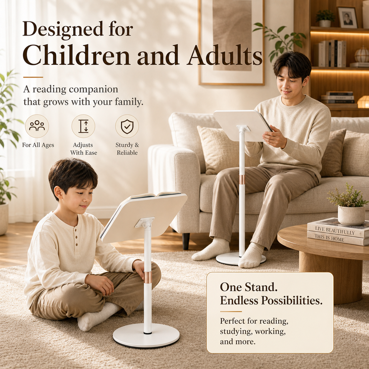SUNCHHAYA [ YD-17 (68 CM) ] Book Stand for Reading, Music, Writing, Painting Stand Adjustable Height-Angle with Extra Height