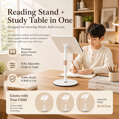 SUNCHHAYA [ YD-17 (68 CM) ] Book Stand for Reading, Music, Writing, Painting Stand Adjustable Height-Angle with Extra Height
