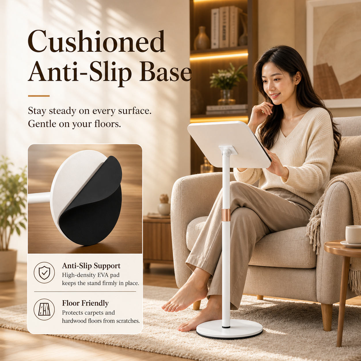 SUNCHHAYA [ YD-17 (68 CM) ] Book Stand for Reading, Music, Writing, Painting Stand Adjustable Height-Angle with Extra Height