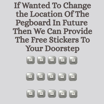 SUNCHHAYA Peg Board, Pegboard for Wall Organizer (White, Size :- 63x42 CM)