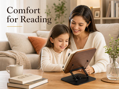 SUNCHHAYA New Book Reading Stand With Adjustable Height-Angle (R51_Brown)