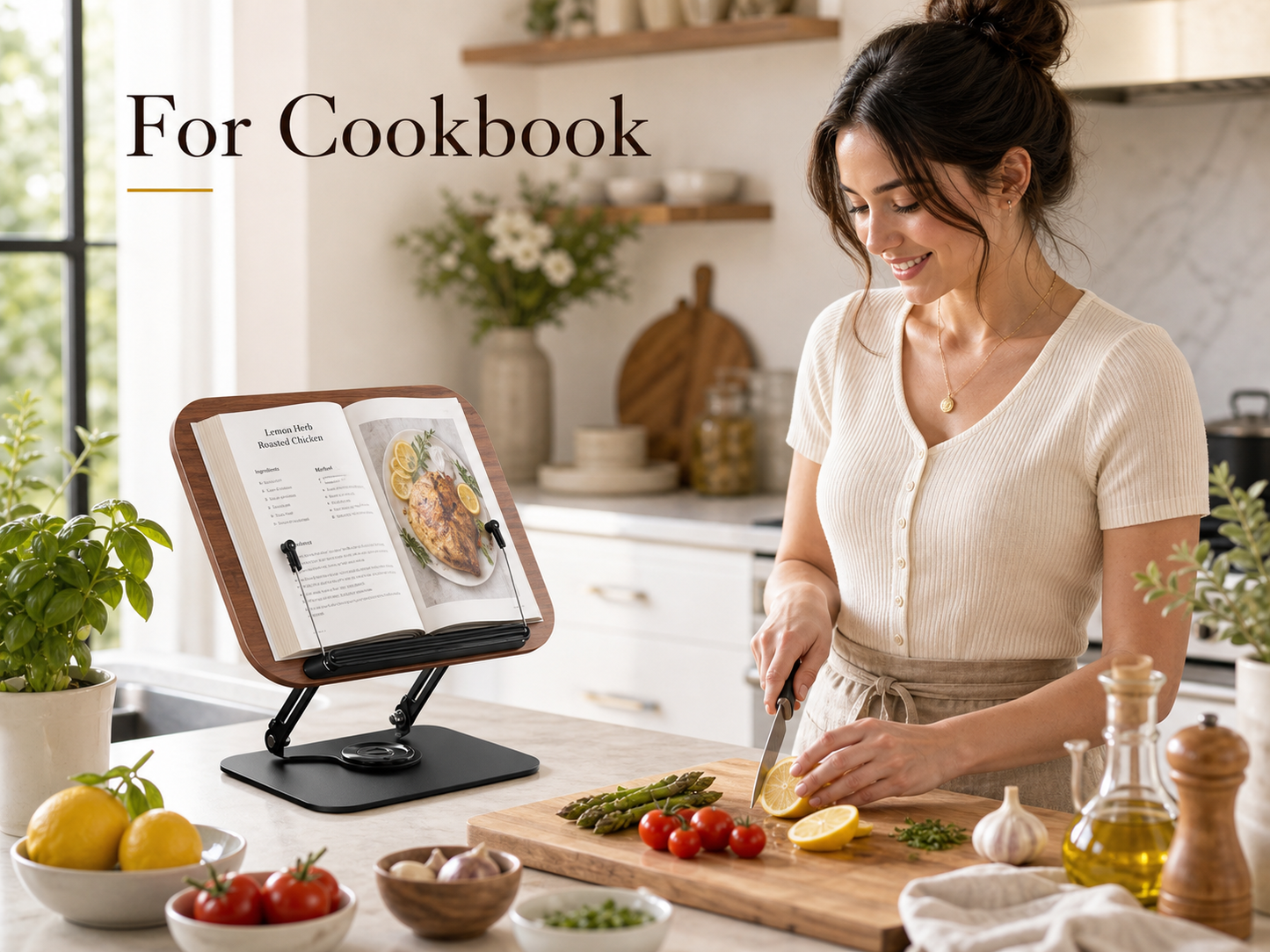 SUNCHHAYA New Book Reading Stand With Adjustable Height-Angle (R51_Brown)