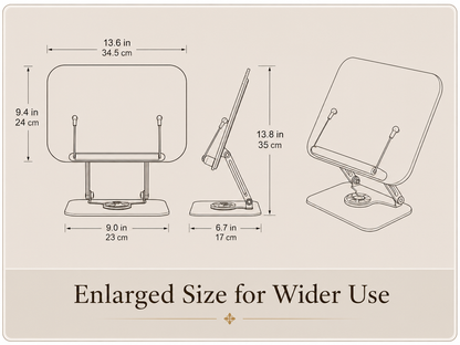 SUNCHHAYA New Book Reading Stand With Adjustable Height-Angle (R51_Brown)