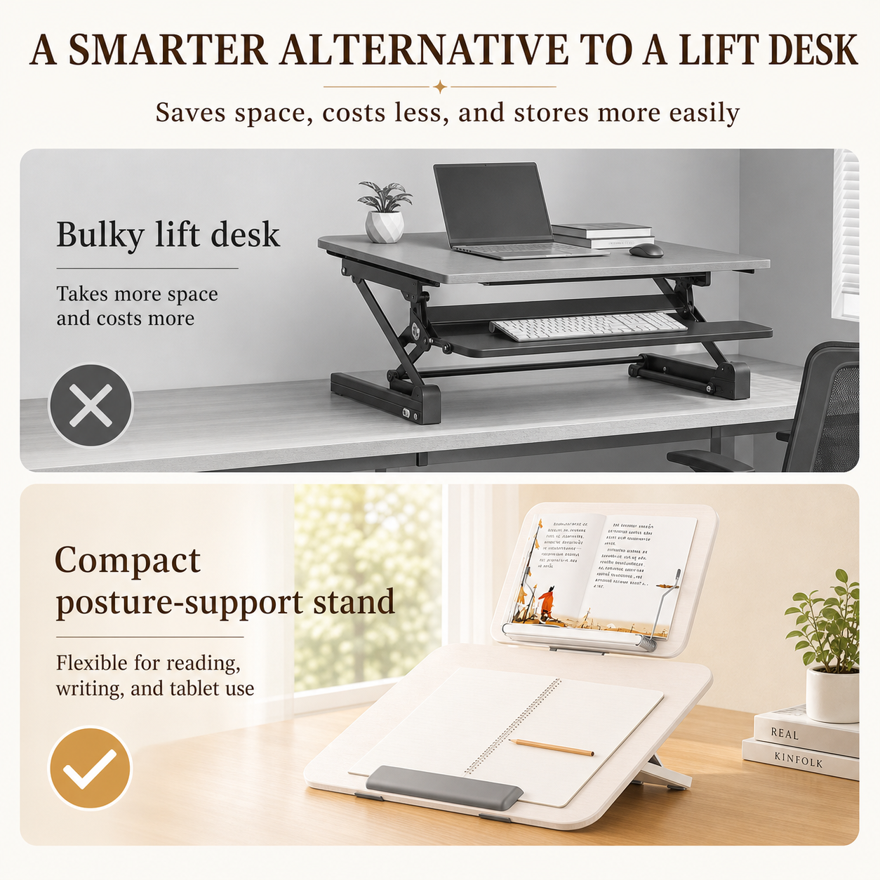 SUNCHHAYA YD-13S_PRO New Dual Reading And Writing Stand With Adjustable Height-Angle