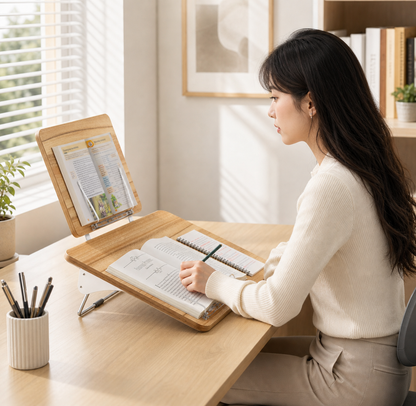 SUNCHHAYA BG-5LW New Dual Reading And Writing Stand With Adjustable Height-Angle