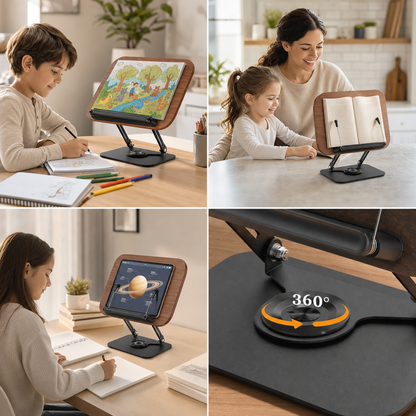 SUNCHHAYA New Book Reading Stand With Adjustable Height-Angle (R51_Brown)