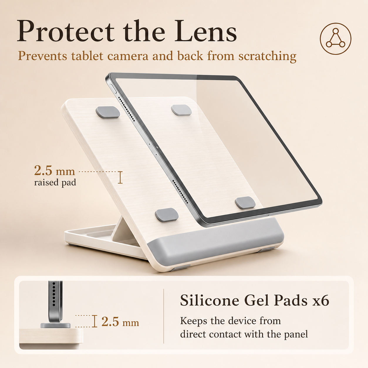 SUNCHHAYA Ipad Stand-Adjustable Reading, Writing & Drawing Stand with Soft Wrist Pad, 4 Pieces Of Silica pads Included (P29)