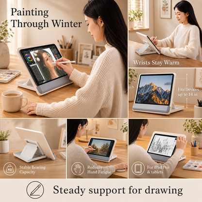 SUNCHHAYA Ipad Stand-Adjustable Reading, Writing & Drawing Stand with Soft Wrist Pad, 4 Pieces Of Silica pads Included (P29)