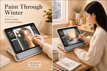 SUNCHHAYA Ipad Stand-Adjustable Reading, Writing & Drawing Stand with Soft Wrist Pad, 4 Pieces Of Silica pads Included (P29)