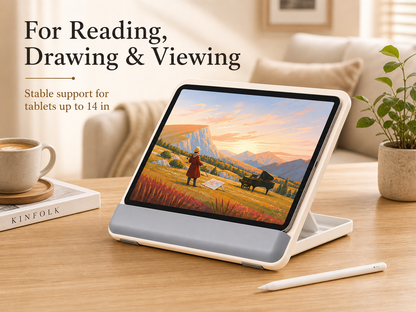 SUNCHHAYA Ipad Stand-Adjustable Reading, Writing & Drawing Stand with Soft Wrist Pad, 4 Pieces Of Silica pads Included (P29)
